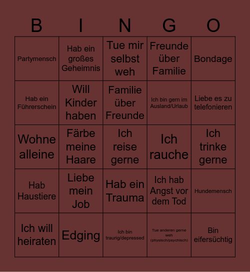 Laura's BingoDingo Bingo Card