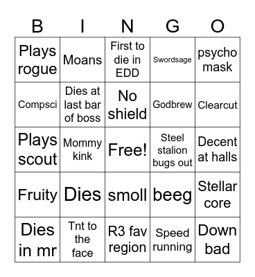 Are you Niam? Bingo Card