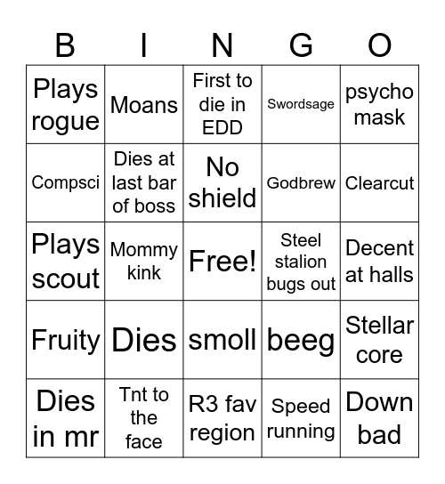 Are you Niam? Bingo Card