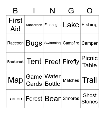 Troon's Wilderness Retreat Bingo Card