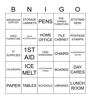 BNI GO Bingo Card