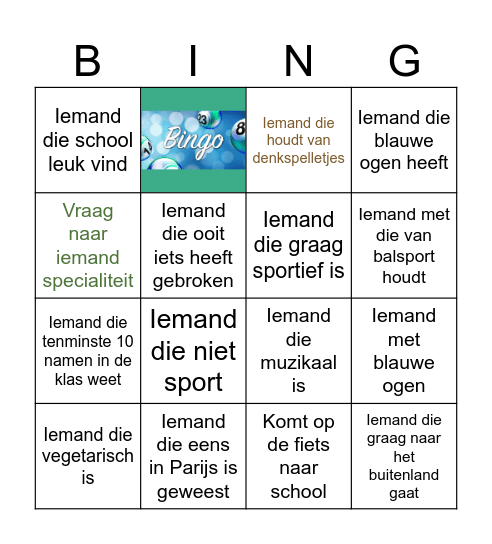 Beginsituatie "Teambuilding" Bingo Card