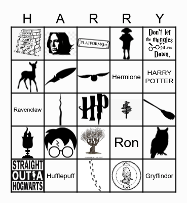 Harry Potter BINGO Card