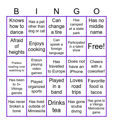 Goddard Bingo! Bingo Card