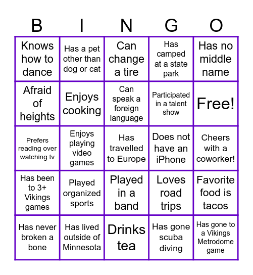 Goddard Bingo! Bingo Card