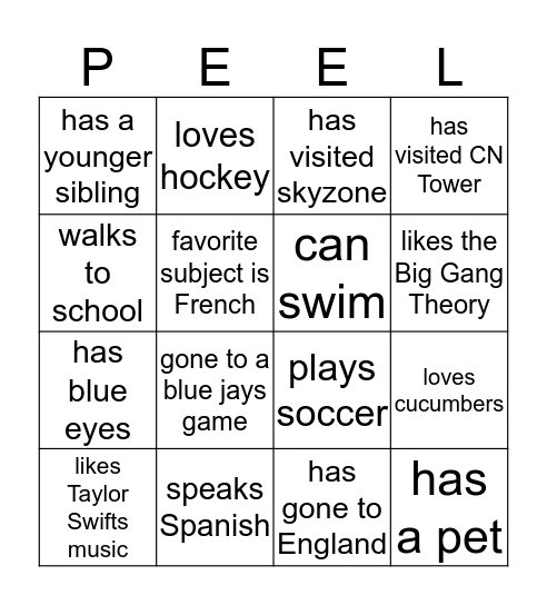 Bingo Card