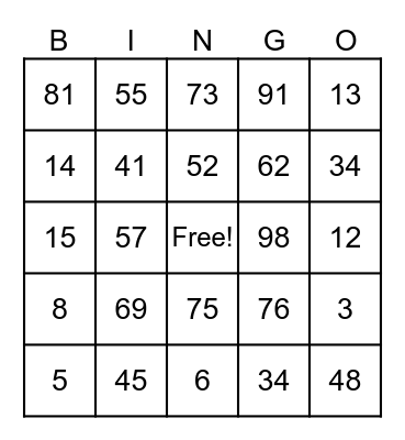 Wellness Day 2023 Bingo Card