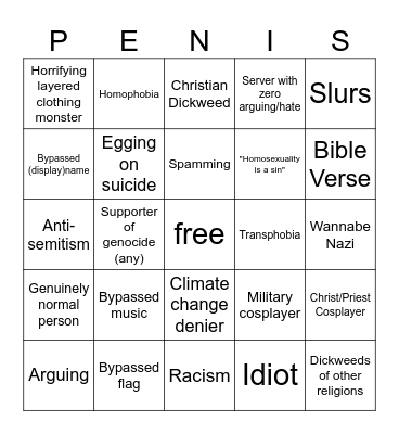 LGBTQ+ Hangout Bingo Card