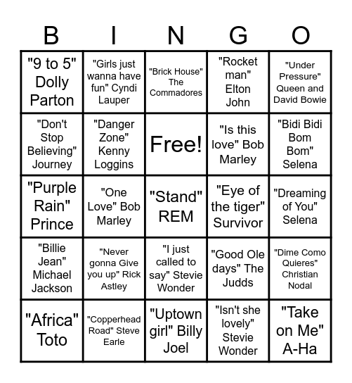 Baldree Bingo Card