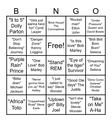 Baldree Bingo Card