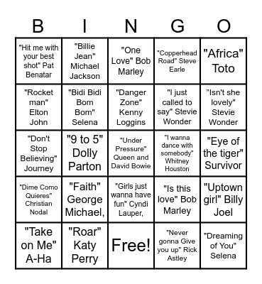 Baldree Bingo Card