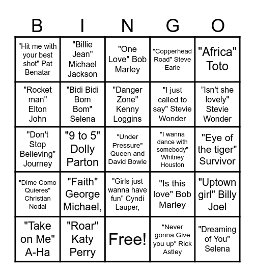 Baldree Bingo Card