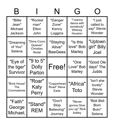 Baldree Bingo Card
