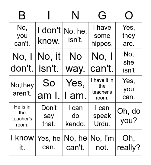 D-koku-san! Please Come Here!! Bingo Card