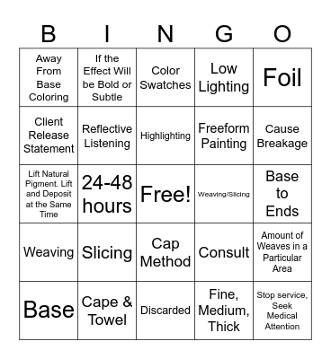 Color 110 Part 2 Study Guide Bingo Card
