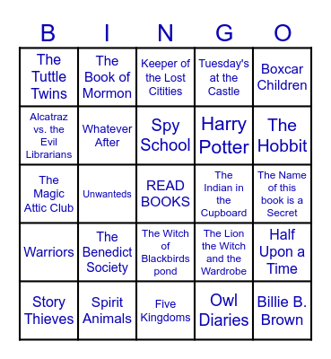 Read This Book Bingo Card