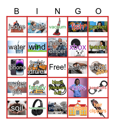 Natural, Human, & Capital Resources Bingo Card