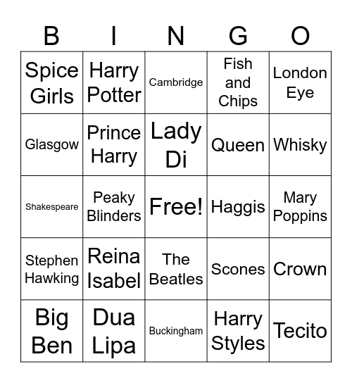 CHAO MISS VALE Bingo Card