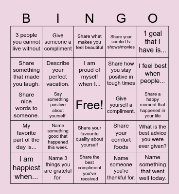 HC SELF-LOVE BINGO Card