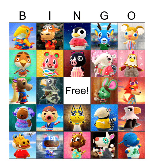 Villager Hunt Bingo Card