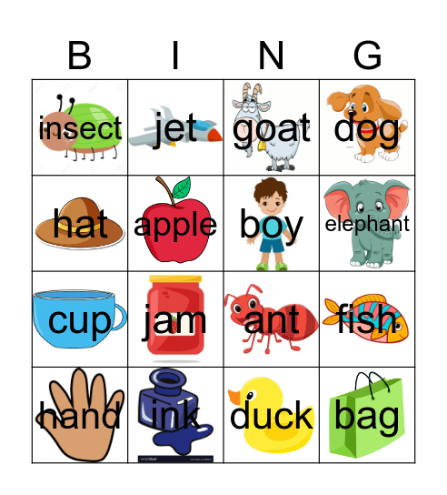 A-L Bingo Card