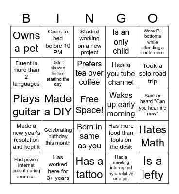 Bingo Card