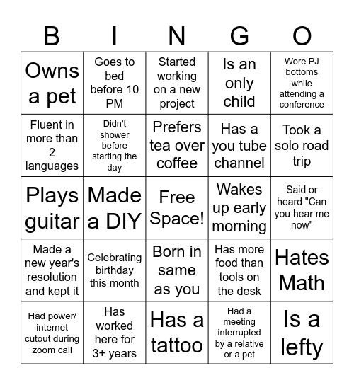 Bingo Card