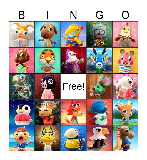 Villager Hunt Bingo Card