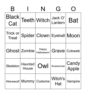 HALLOWEEN BINGO Card