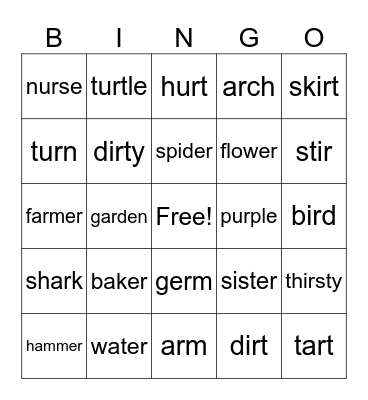 Unit 1 & Unit 2 Bingo Card