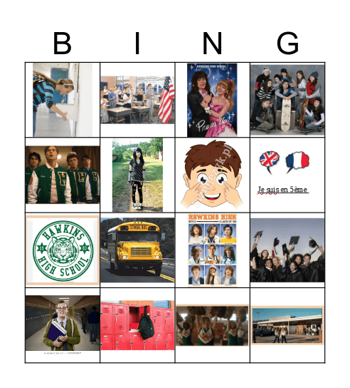 AMERICAN SCHOOLS Bingo Card