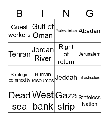 Bingo Card