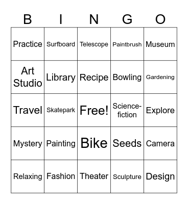 Hania's Bingo Class! Bingo Card