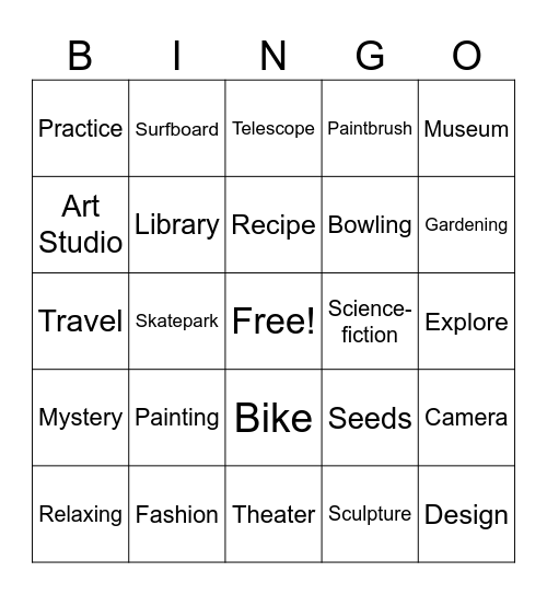 Hania's Bingo Class! Bingo Card