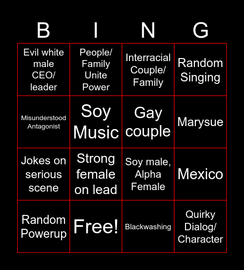 Movie Classic Bingo Card