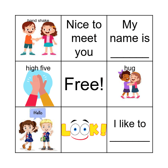 Greetings Bingo Card