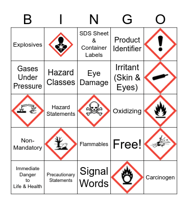 HAZ COM Bingo Card