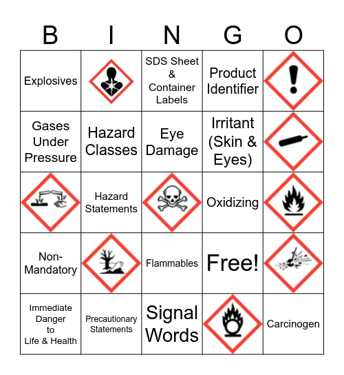 HAZ COM Bingo Card