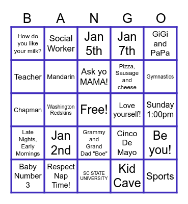 Bango! (Chapman Style) Bingo Card