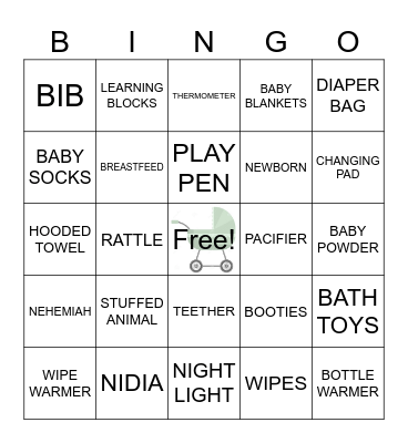 BABY SHOWER Bingo Card