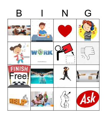 Les verbes terminant en - er Bingo Card