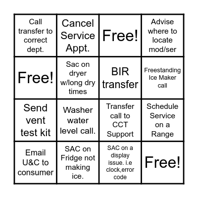 CCT BINGO Card
