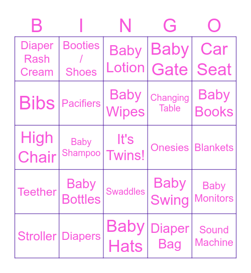 TWINS BINGO Card