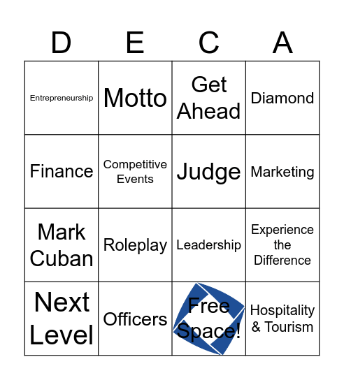 Get to know DECA Bingo Card