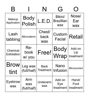 Client Bingo Card