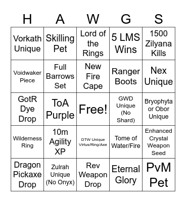 Hawg Wild Bingo v3 Bingo Card