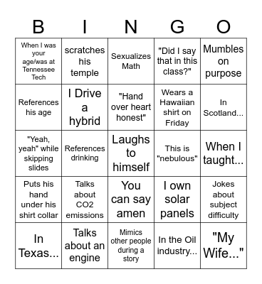 CT Little Bingo Card
