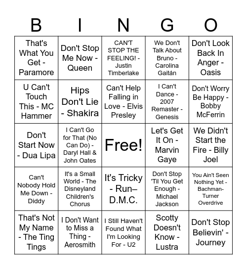 Contractions Bingo Card