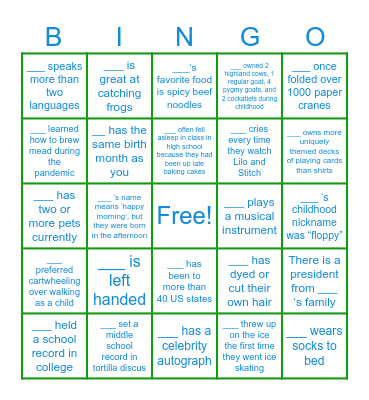 CDS Retreat 2023 Bingo Card
