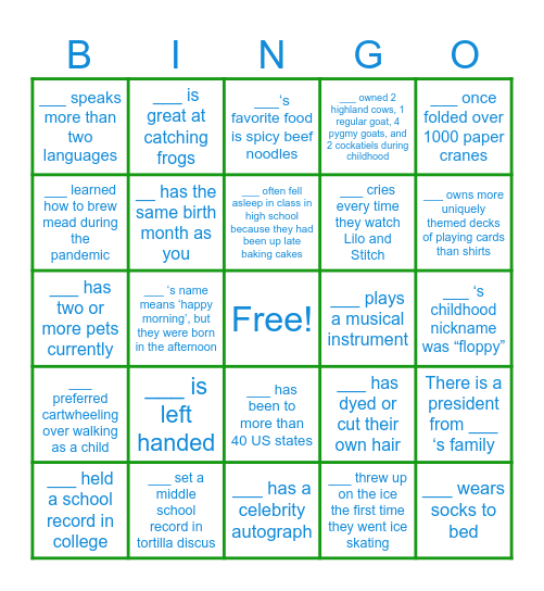 CDS Retreat 2023 Bingo Card